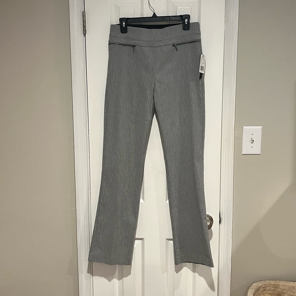 Ruthy zipper print boot cut pants
